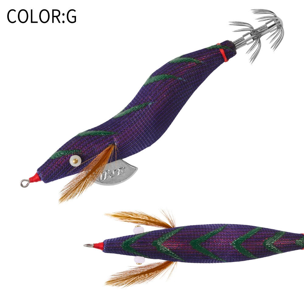 New Squid Hook #3.0/18g Rapid inkiSng Artificial Luminous Squid Jigging Bait Wood Shrimp Hooks for Saltwater Tackle Fishing Lure