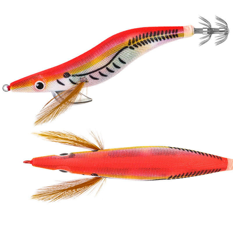 New Squid Hook #3.0/14.5g #3.5/19.5g Rapid inkiSng Artificial Luminous Squid Jigging Bait Wood Shrimp Hooks for Saltwater Tackle Fishing Lure
