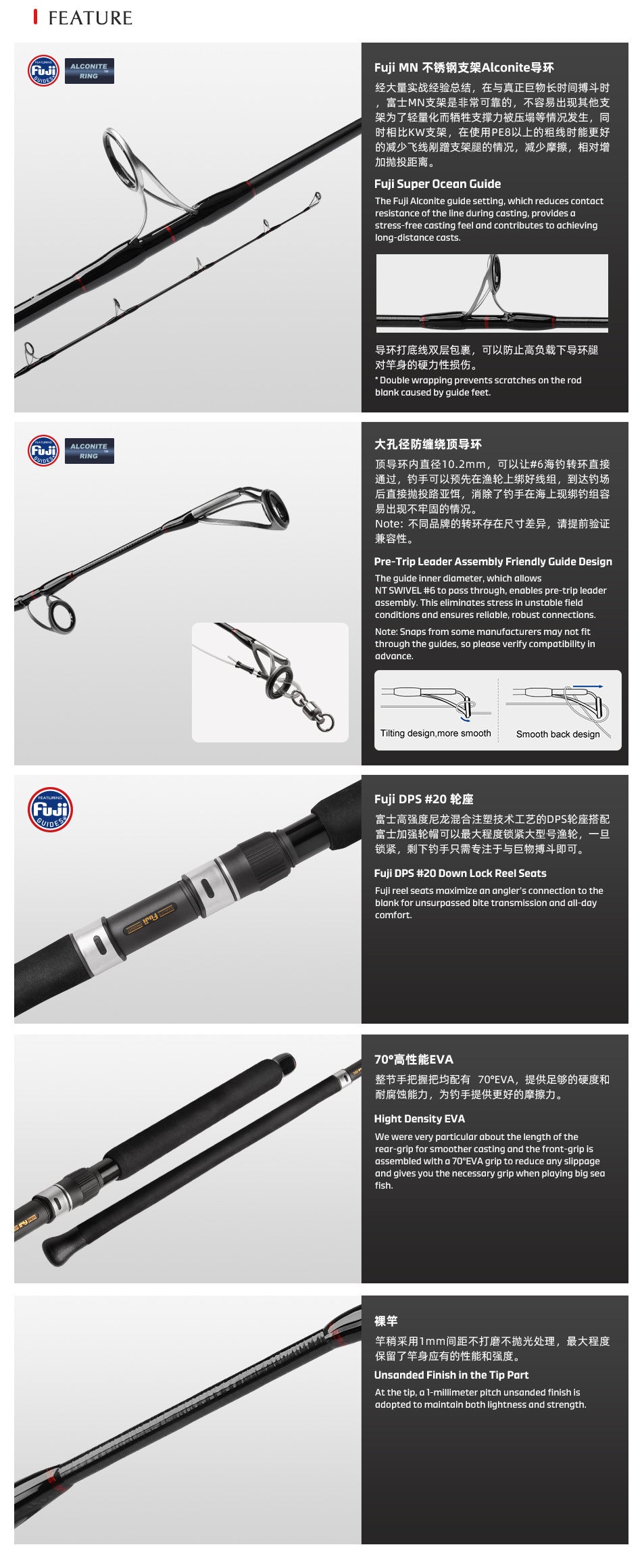 NOEBY Slow Pitch Jigging/Saltwater/Topwater/Big Game/GT /Tuna Rod VP77XH/2.31m/VP80H/2.43m