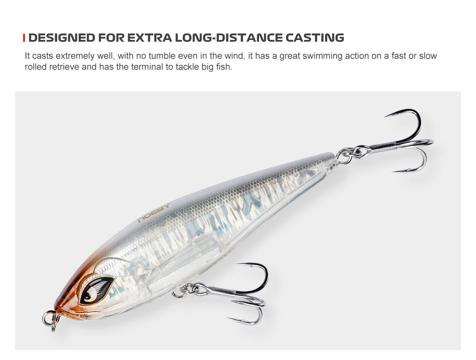 NOEBY Saltwater Pencil Bait/Stickbait/Minnow/Topwater/Popper Lure 15cm/77g Sinking
