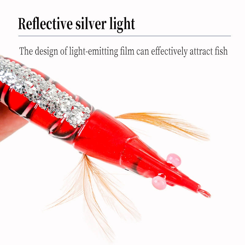 New Squid Hook #3.0/11g Rapid inkiSng Artificial Luminous Squid Jigging Bait Wood Shrimp Hooks for Saltwater Tackle Fishing Lure