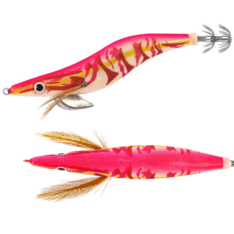 New Squid Hook #3.0/14.5g #3.5/19.5g Rapid inkiSng Artificial Luminous Squid Jigging Bait Wood Shrimp Hooks for Saltwater Tackle Fishing Lure