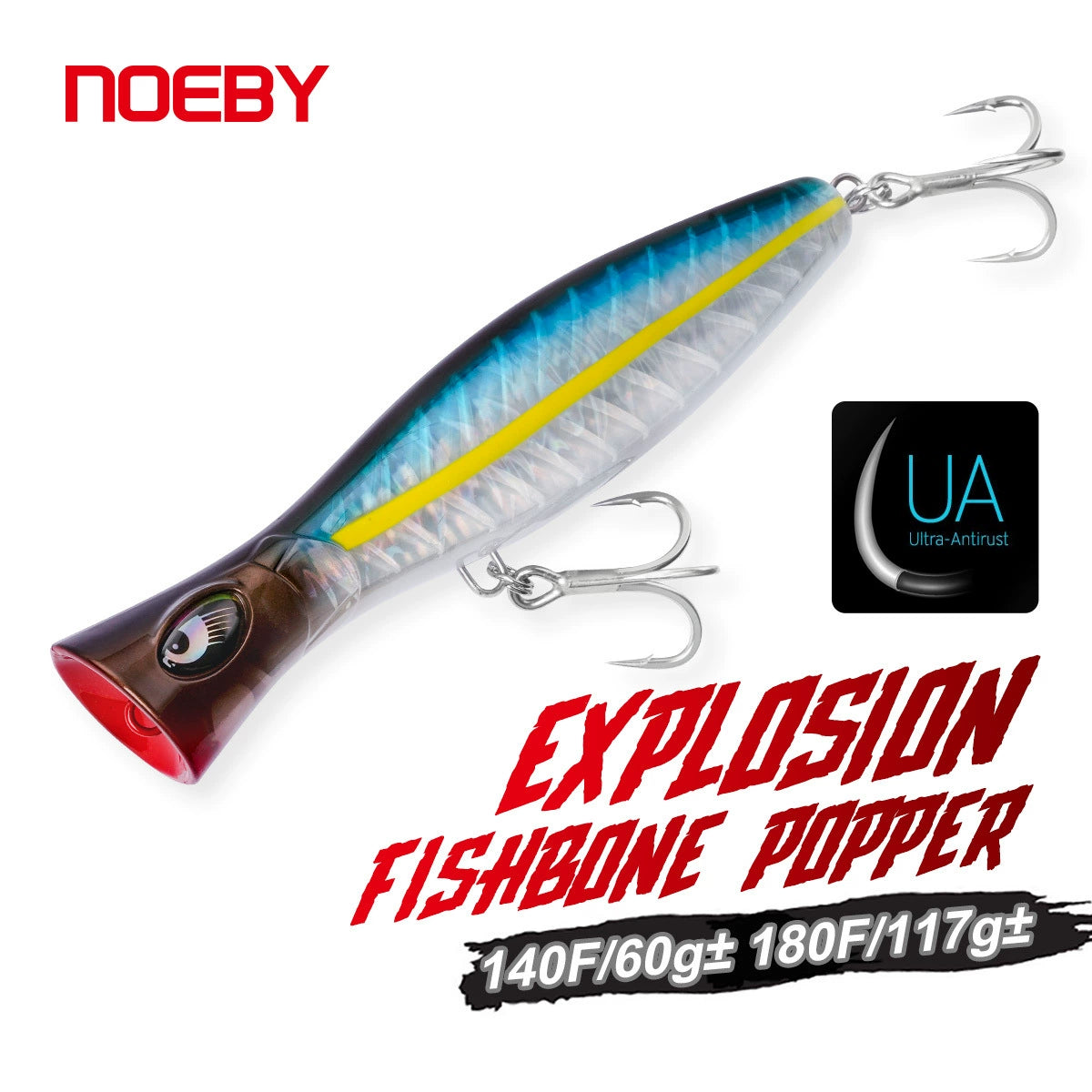 NOEBY Saltwater Pencil Bait/Stickbait/Minnow/Topwater Lure 140mm/60g 180mm/117g