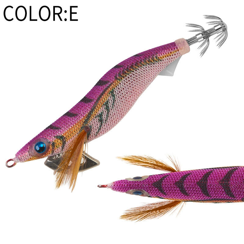 New Squid Hook #3.0/16.5g Rapid inkiSng Artificial Luminous Squid Jigging Bait Wood Shrimp Hooks for Saltwater Tackle Fishing Lure