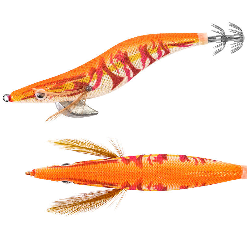 New Squid Hook #3.0/14.5g #3.5/19.5g Rapid inkiSng Artificial Luminous Squid Jigging Bait Wood Shrimp Hooks for Saltwater Tackle Fishing Lure