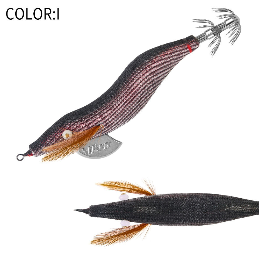 New Squid Hook #3.0/18g Rapid inkiSng Artificial Luminous Squid Jigging Bait Wood Shrimp Hooks for Saltwater Tackle Fishing Lure