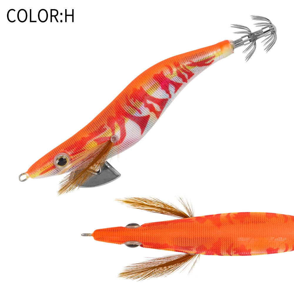 New Squid Hook #3.0/16g #3.5/21g Rapid inkiSng Artificial Luminous Squid Jigging Bait Wood Shrimp Hooks for Saltwater Tackle Fishing Lure