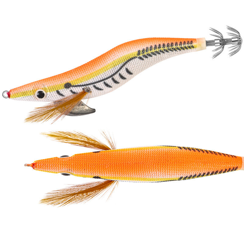 New Squid Hook #3.0/14.5g #3.5/19.5g Rapid inkiSng Artificial Luminous Squid Jigging Bait Wood Shrimp Hooks for Saltwater Tackle Fishing Lure