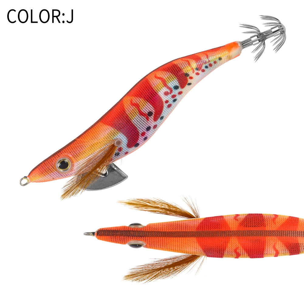 New Squid Hook #3.0/16g #3.5/21g Rapid inkiSng Artificial Luminous Squid Jigging Bait Wood Shrimp Hooks for Saltwater Tackle Fishing Lure