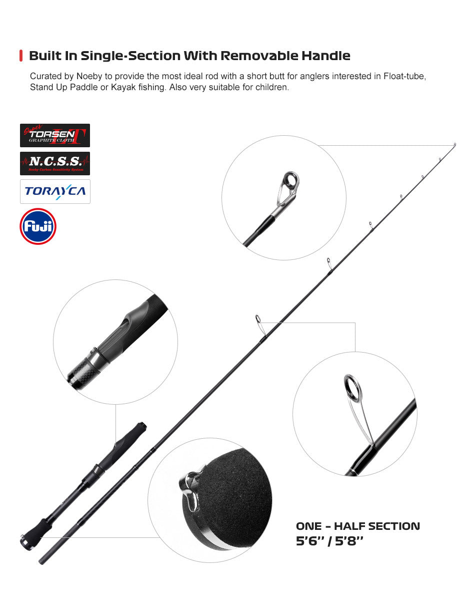 NOEBY Slow Pitch Jigging/Saltwater/Topwater/Big Game/GT /Tuna Rod NBS562/NBS582/NBC592