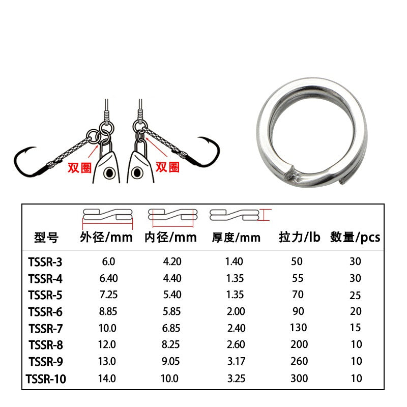 Stainless Steel Split Ring #3 #4 #5 #6 #7 #8 #9 #10/Fishing tackle