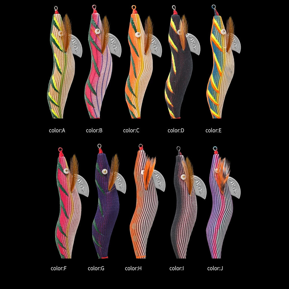 New Squid Hook #3.0/18g Rapid inkiSng Artificial Luminous Squid Jigging Bait Wood Shrimp Hooks for Saltwater Tackle Fishing Lure