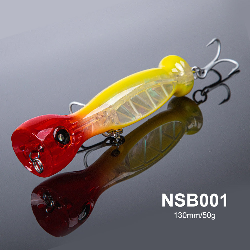 Saltwater plastic popper bait #6- 130mm/50g