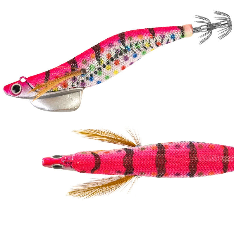 New Squid Hook #3.0/28g #3.5/40g Rapid inkiSng Artificial Luminous Squid Jigging Bait Wood Shrimp Hooks for Saltwater Tackle Fishing Lure