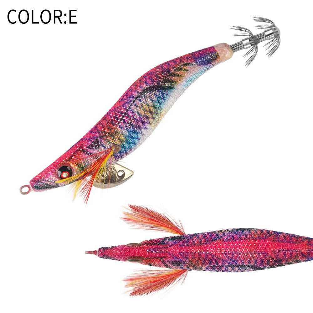 New Squid Hook #3.0/14g Rapid inkiSng Artificial Luminous Squid Jigging Bait Wood Shrimp Hooks for Saltwater Tackle Fishing Lure
