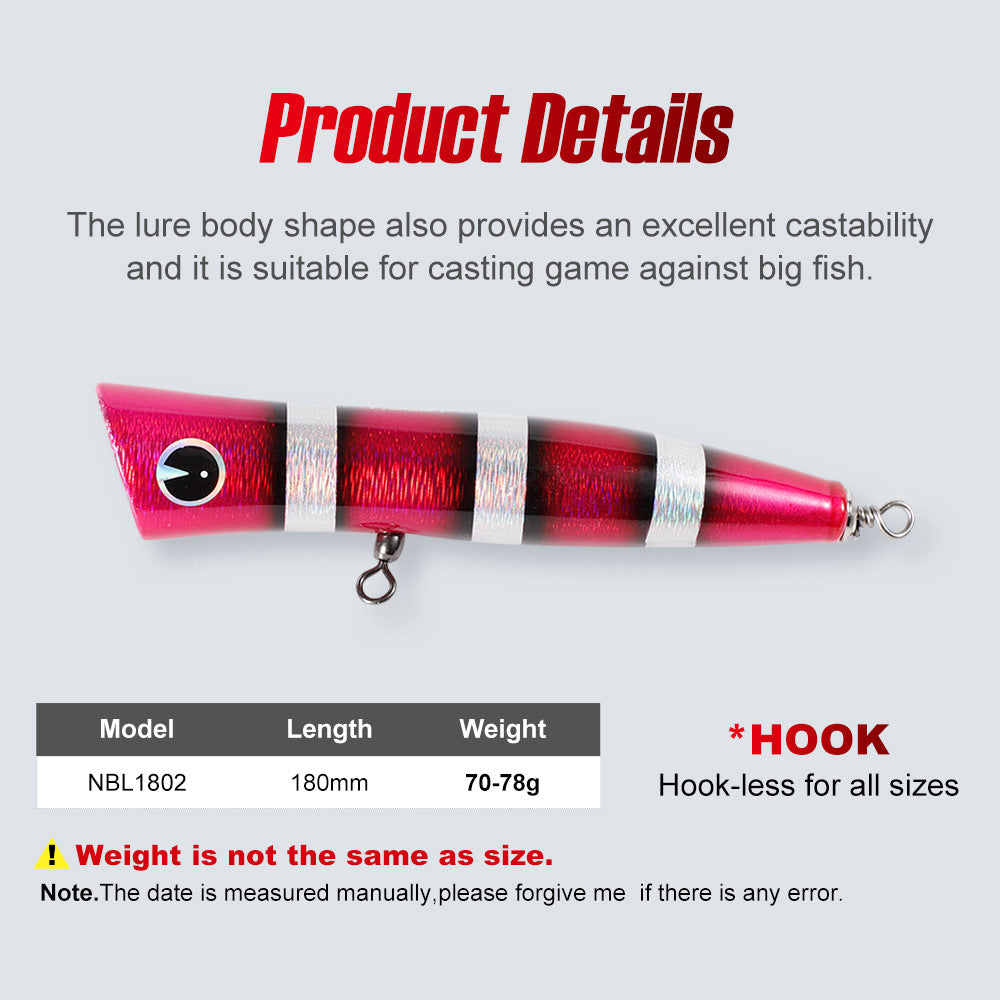 Saltwater plastic popper bait #14- 18cm/80g