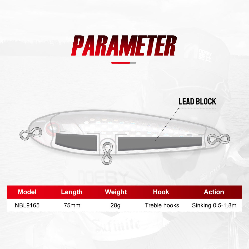 Saltwater plastic Pencil bait #37- 75mm/28g