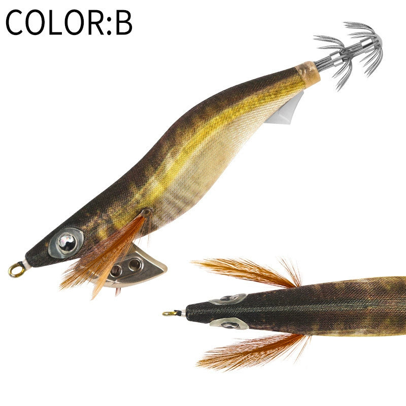 New Squid Hook #3.0/16.5g Rapid inkiSng Artificial Luminous Squid Jigging Bait Wood Shrimp Hooks for Saltwater Tackle Fishing Lure