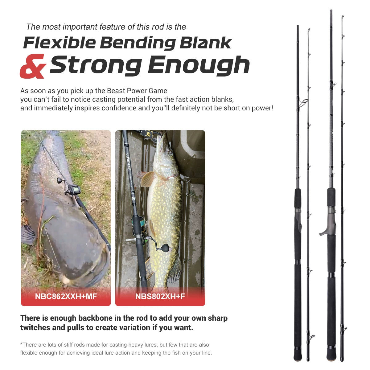 NOEBY Slow Pitch Jigging/Saltwater/Topwater/Big Game/GT /Tuna Rod NBC662/NBC702/NBC762/NBS742/NBC802/NBC862/