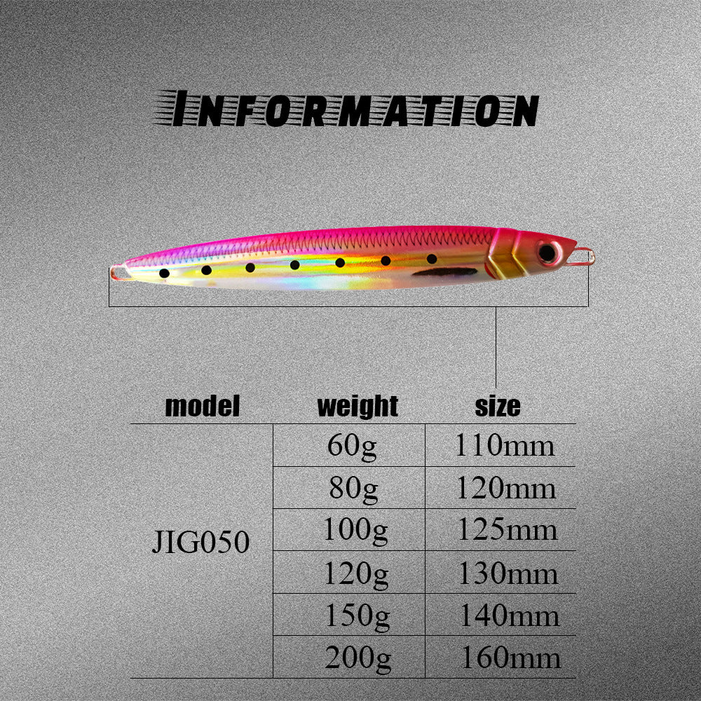 L #9 Slow/Speed Jigs 40g 60g 80g 100g 120g 150g 200g
