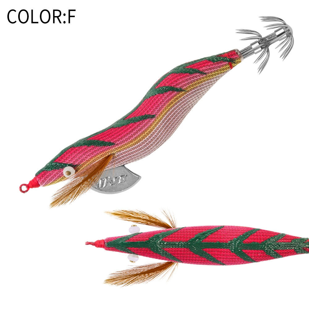 New Squid Hook #3.0/18g Rapid inkiSng Artificial Luminous Squid Jigging Bait Wood Shrimp Hooks for Saltwater Tackle Fishing Lure