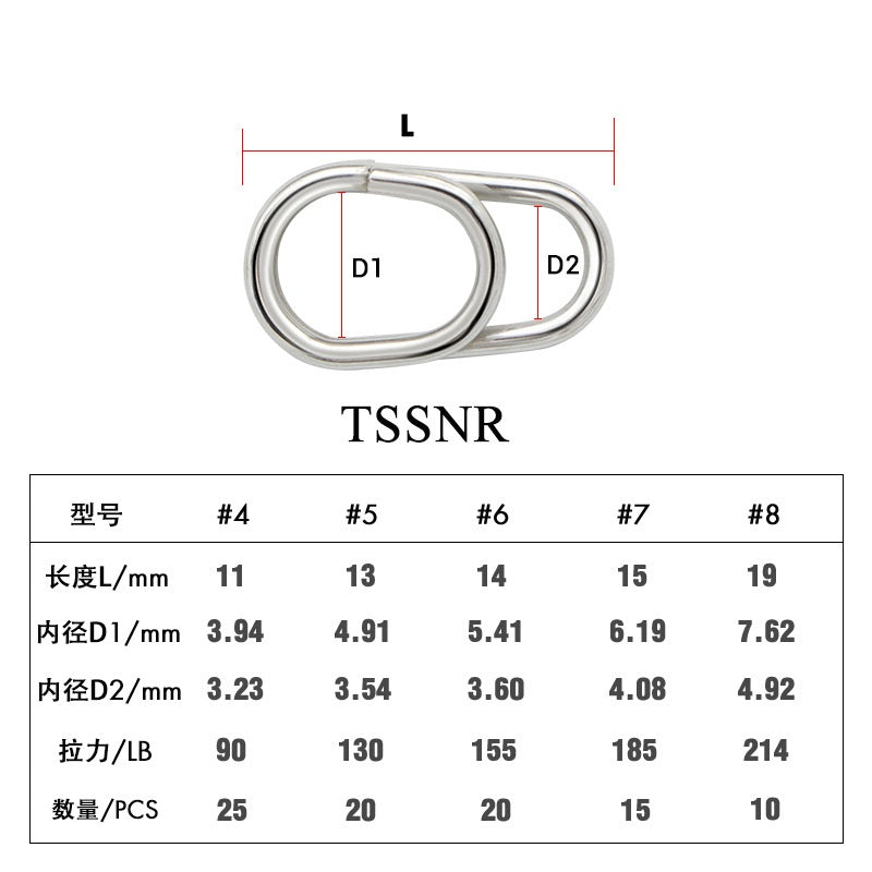 Stainless Steel Snap #4#5#6#7#8/Fishing tackle