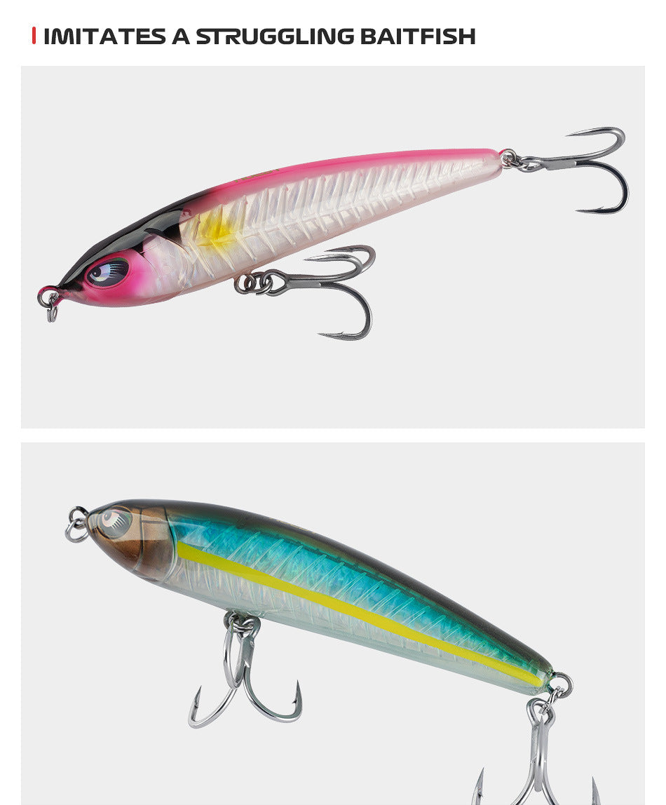 NOEBY Saltwater Pencil Bait/Stickbait/Minnow/Topwater Lure 160g/109mm