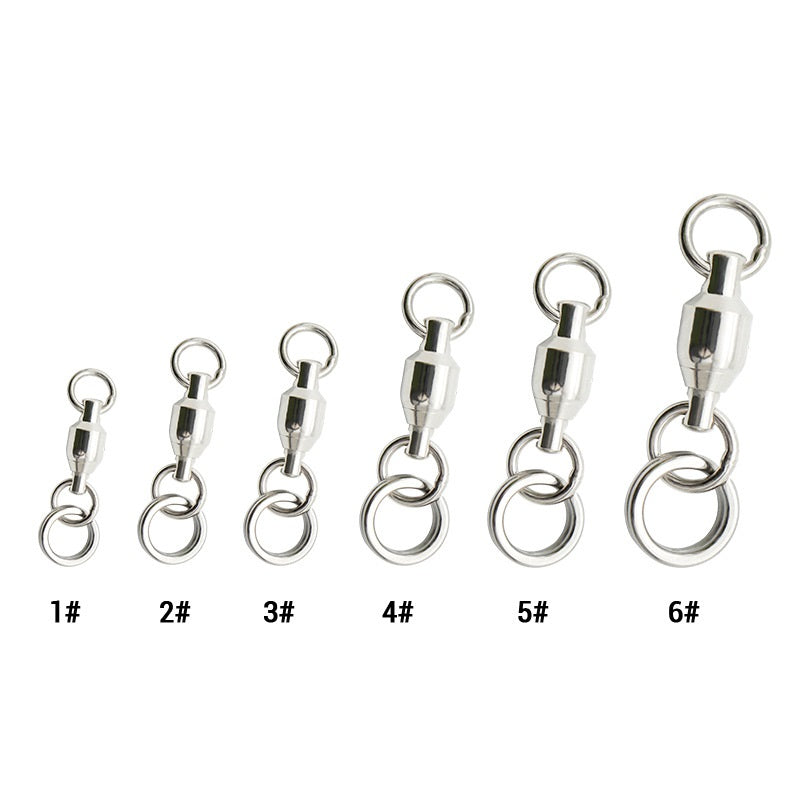 Stainless Steel Bearing Swivels+ring #1 #2 #3 #4 #5 #6/Fishing tackle