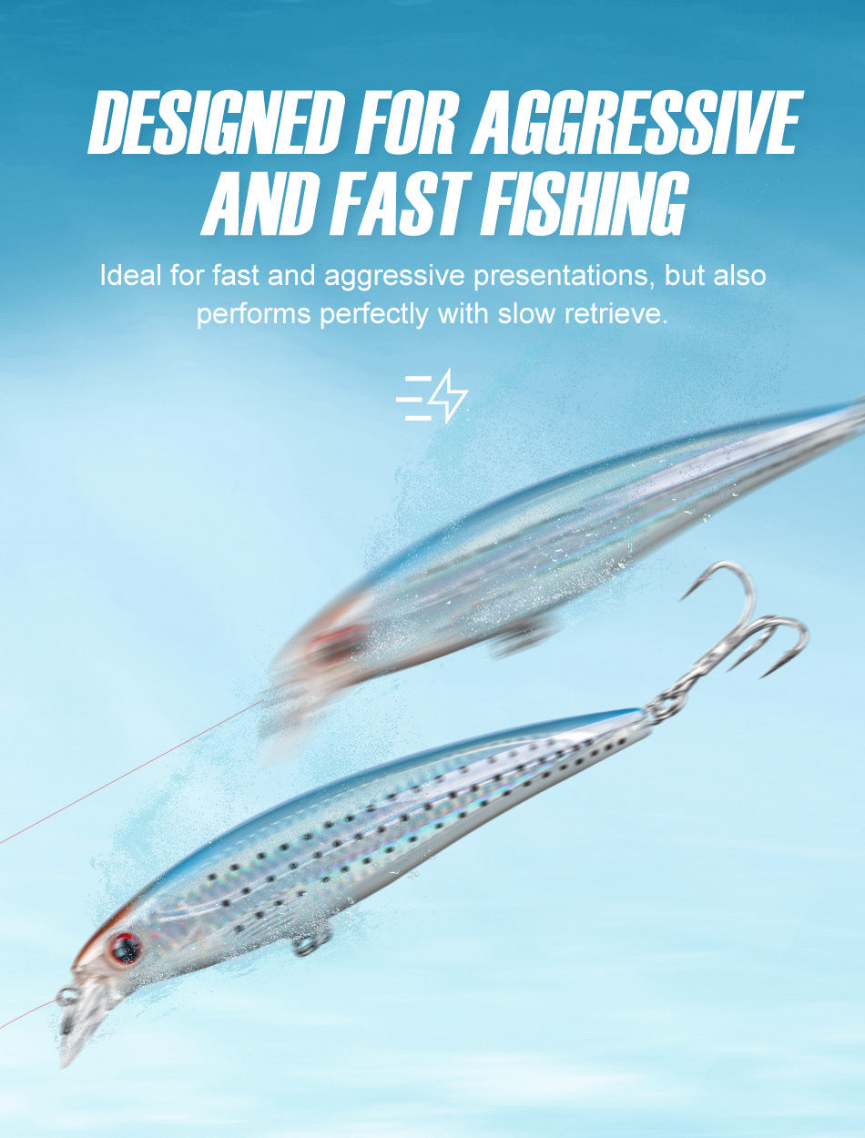 NOEBY Saltwater Pencil Bait/Stickbait/Minnow/Topwater/Popper Lure 140mm/45g