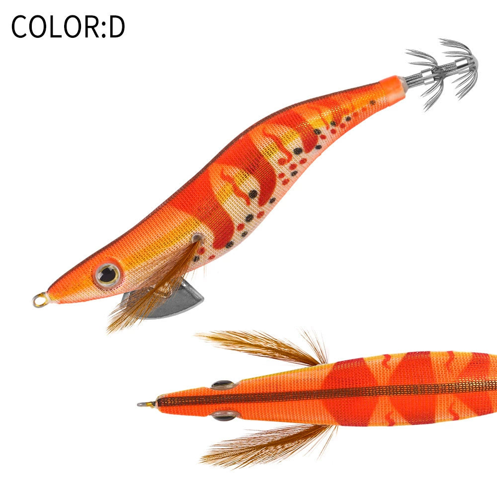 New Squid Hook #3.0/16g #3.5/21g Rapid inkiSng Artificial Luminous Squid Jigging Bait Wood Shrimp Hooks for Saltwater Tackle Fishing Lure