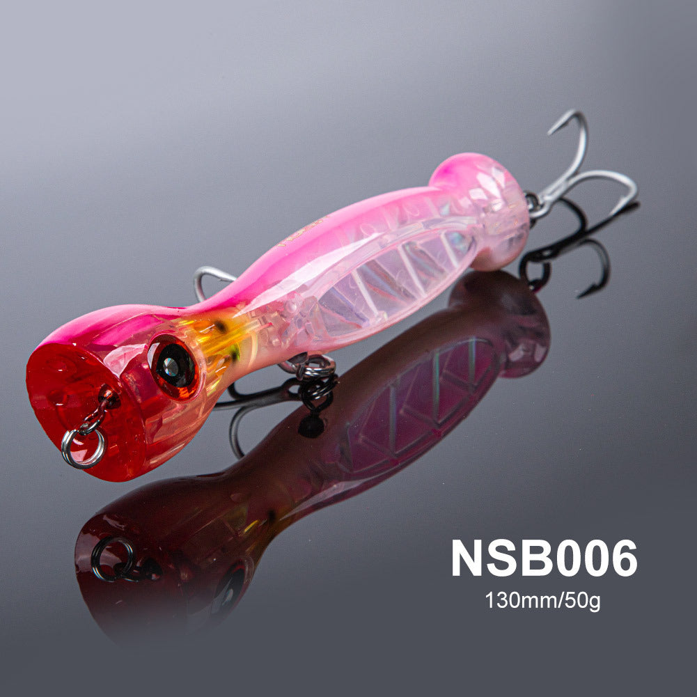 Saltwater plastic popper bait #6- 130mm/50g