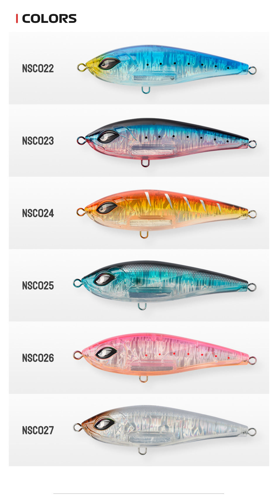 NOEBY Saltwater Pencil Bait/Stickbait/Minnow/Topwater/Popper Lure 15cm/77g Sinking