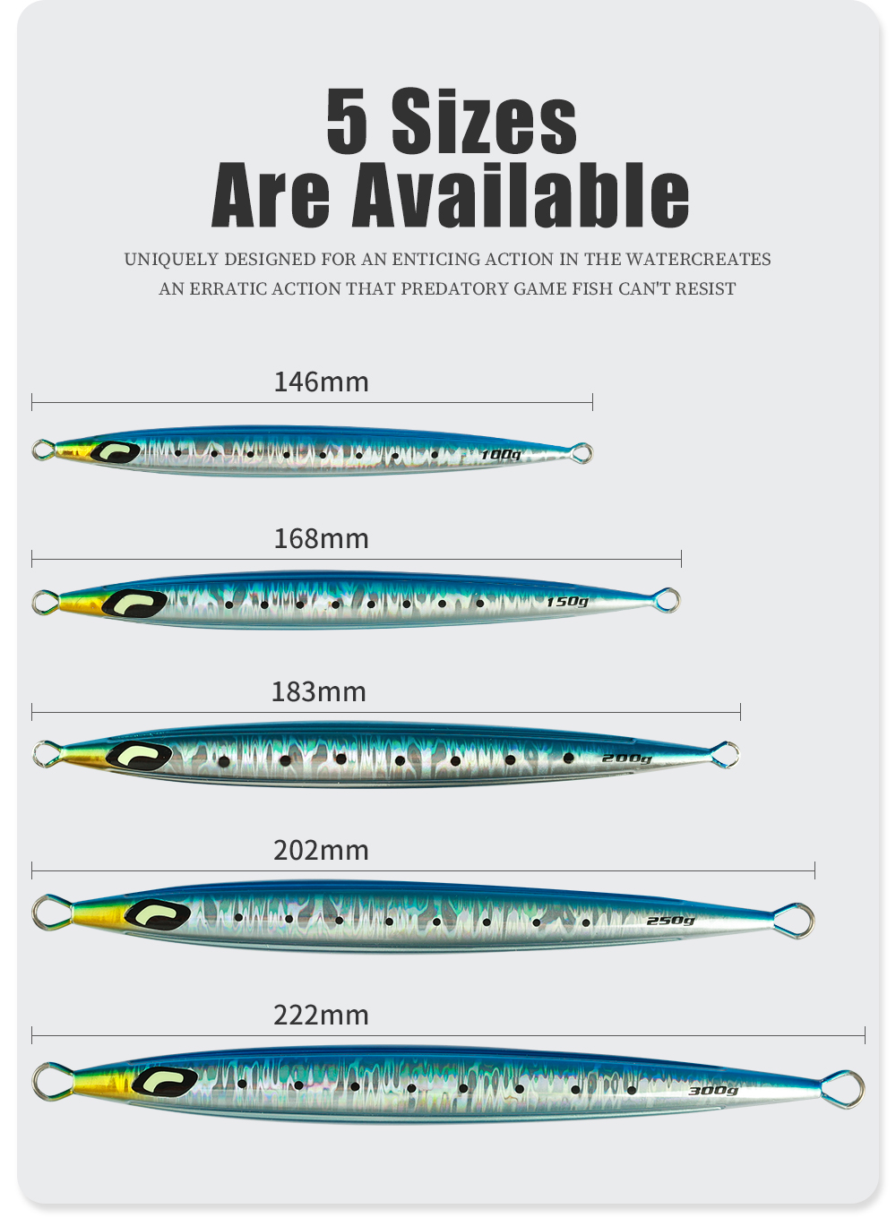 #27 Slow/Speed Jigs 100g 150g 200g 250g 300g