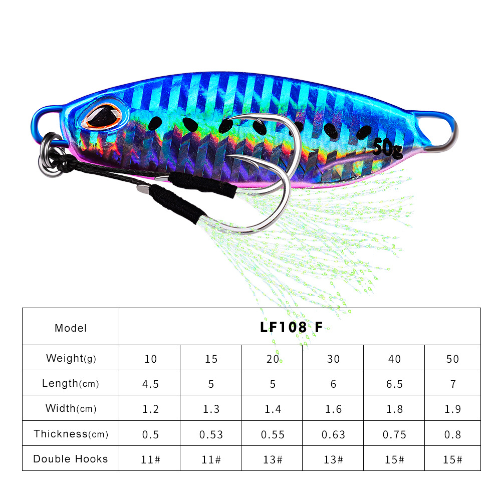 #59 Slow Pitch Jigs 10g 15g 20g 30g 40g 50g