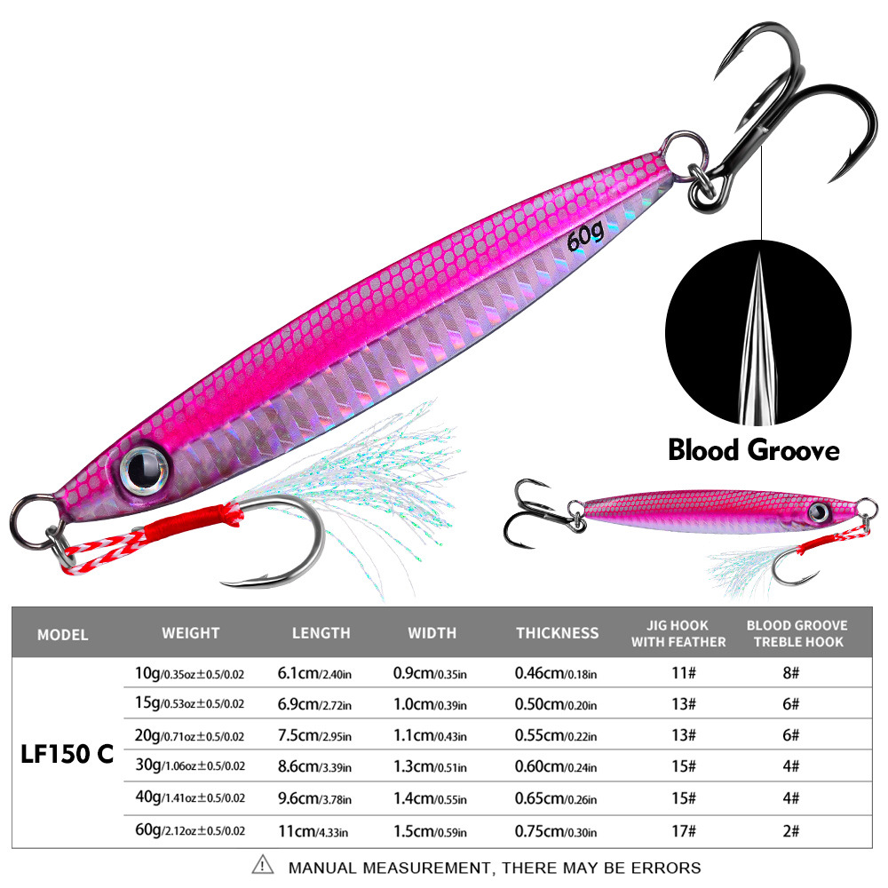 #64 Slow Pitch Jigs 10g 15g 20g 30g 40g
