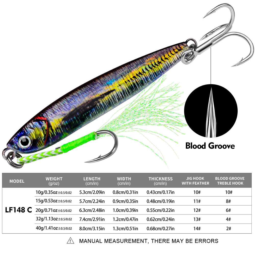 #76 Slow Pitch Jigs 10g 15g 20g 32g 40g