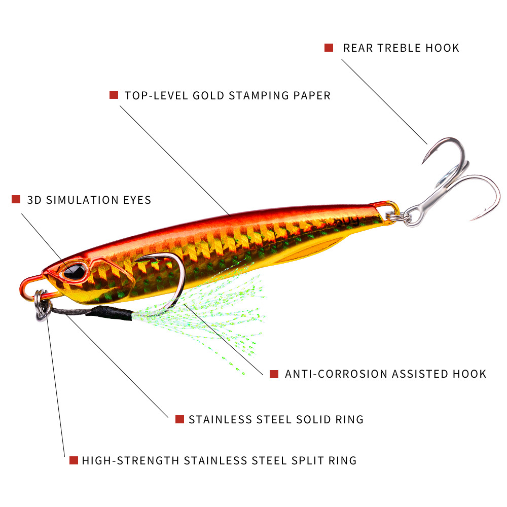 #60 Slow Pitch Jigs 10g 15g 20g 30g 40g 60g