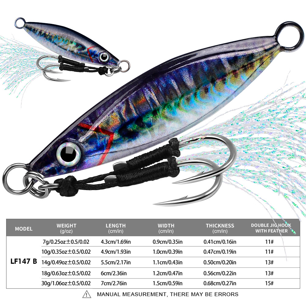 #80 Slow Pitch Jigs 7g 10g 14g 18g 30g