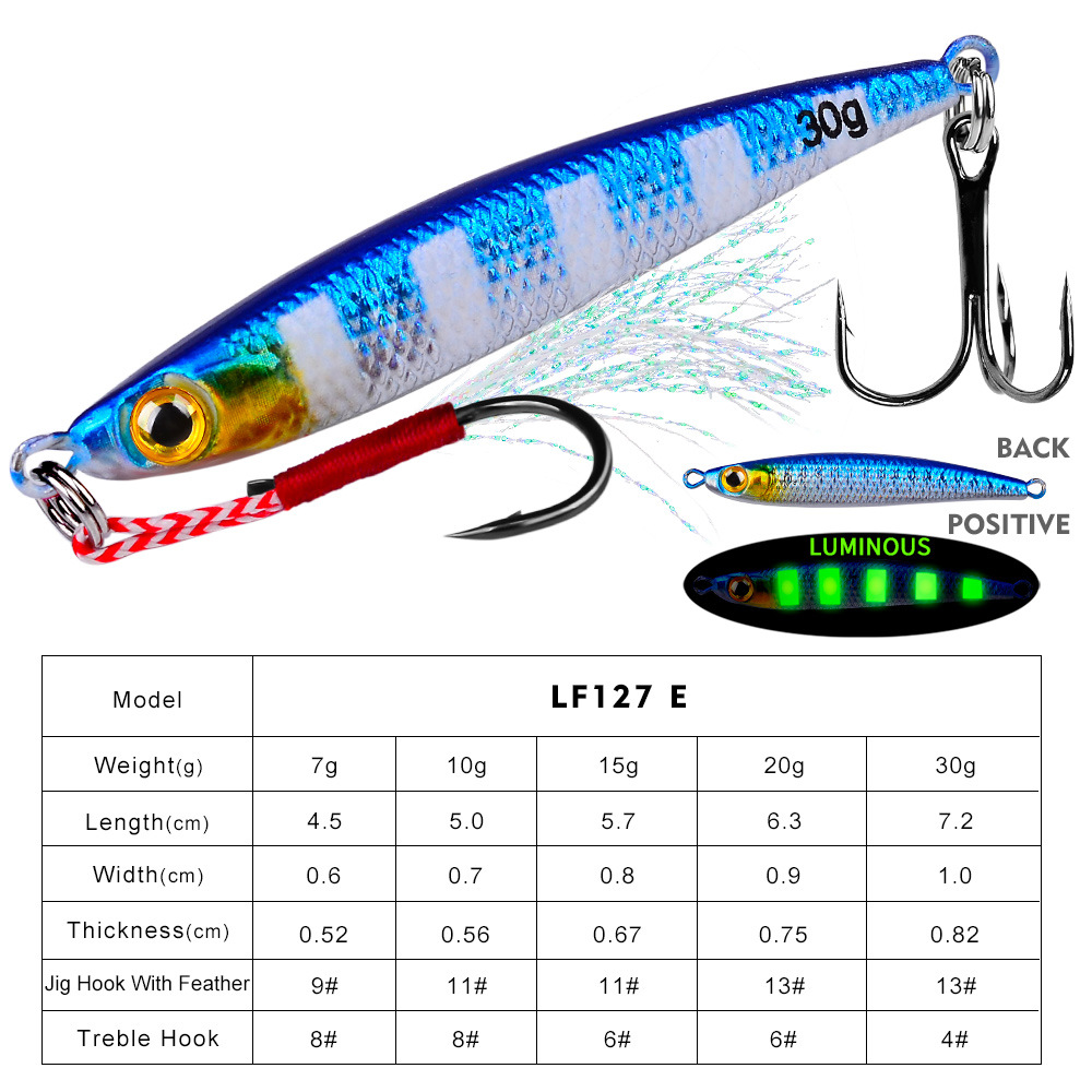 #72 Slow Pitch Jigs 7g 10g 15g 20g 30g