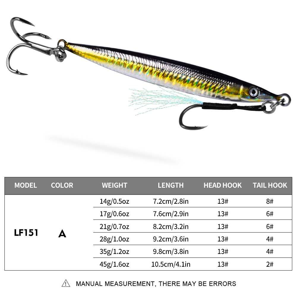 #71 Slow Pitch Jigs 14g 17g 21g 28g 35g 45g