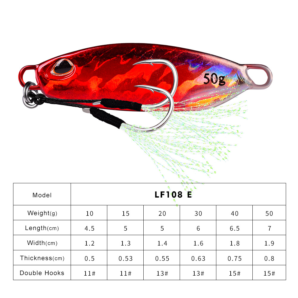 #59 Slow Pitch Jigs 10g 15g 20g 30g 40g 50g