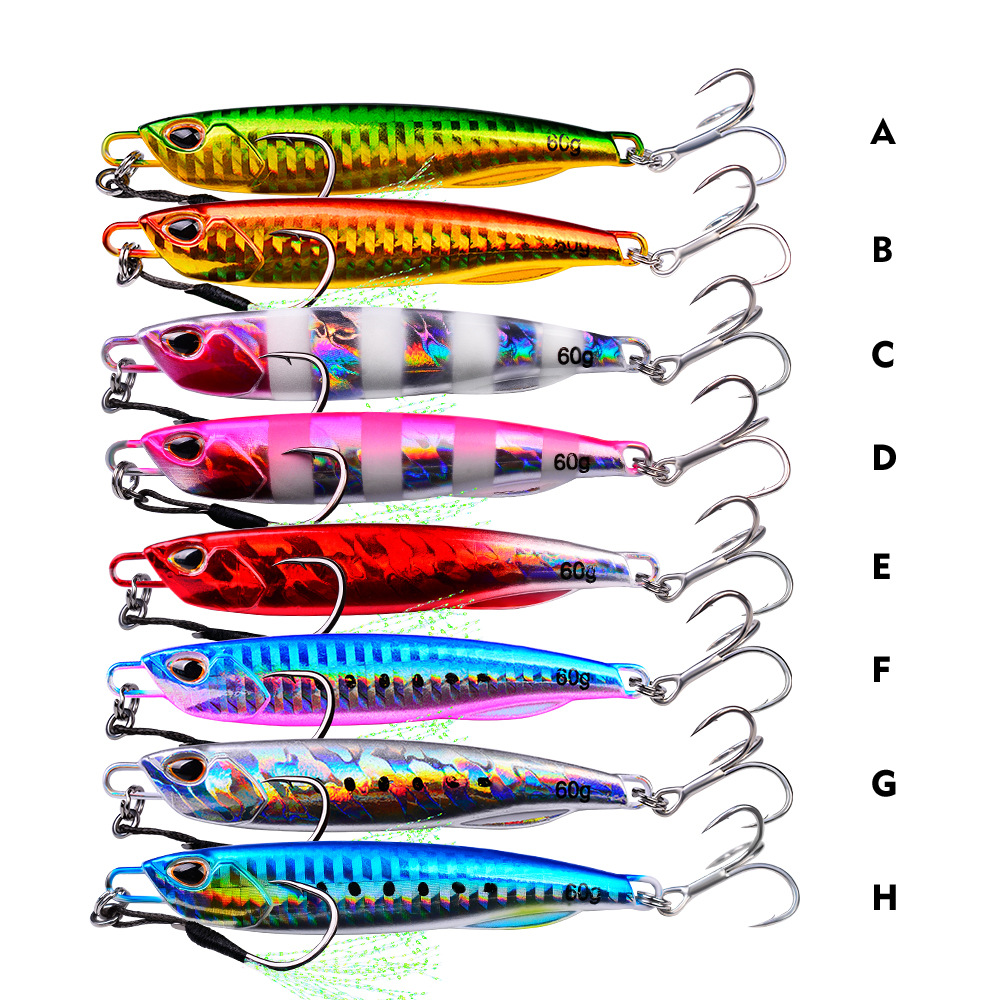 #60 Slow Pitch Jigs 10g 15g 20g 30g 40g 60g
