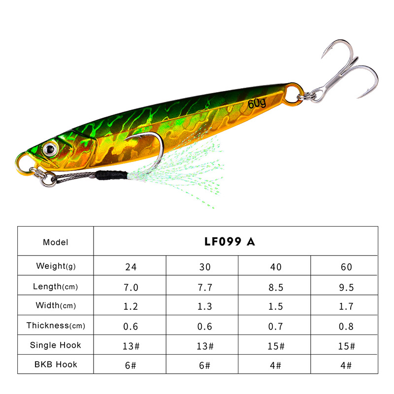 #75 Slow Pitch Jigs 24g 30g 40g 60g