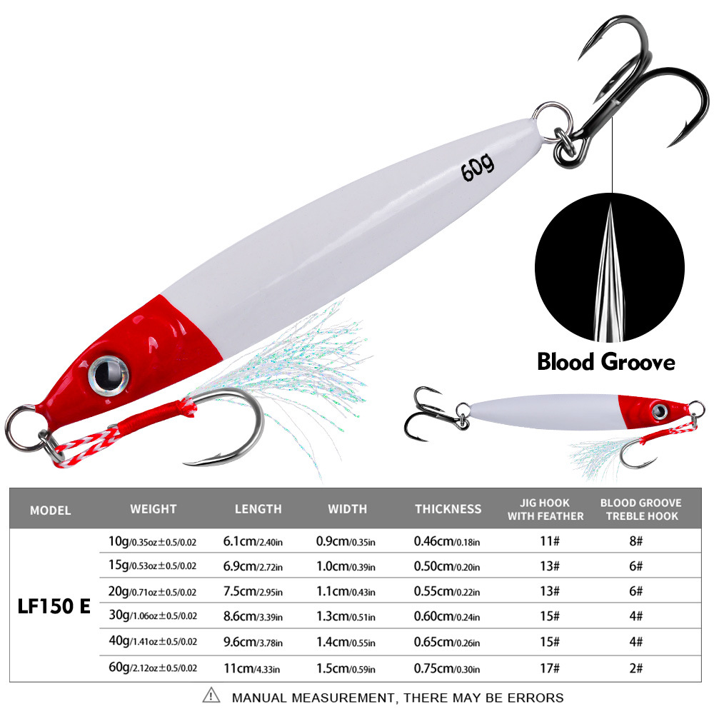 #64 Slow Pitch Jigs 10g 15g 20g 30g 40g
