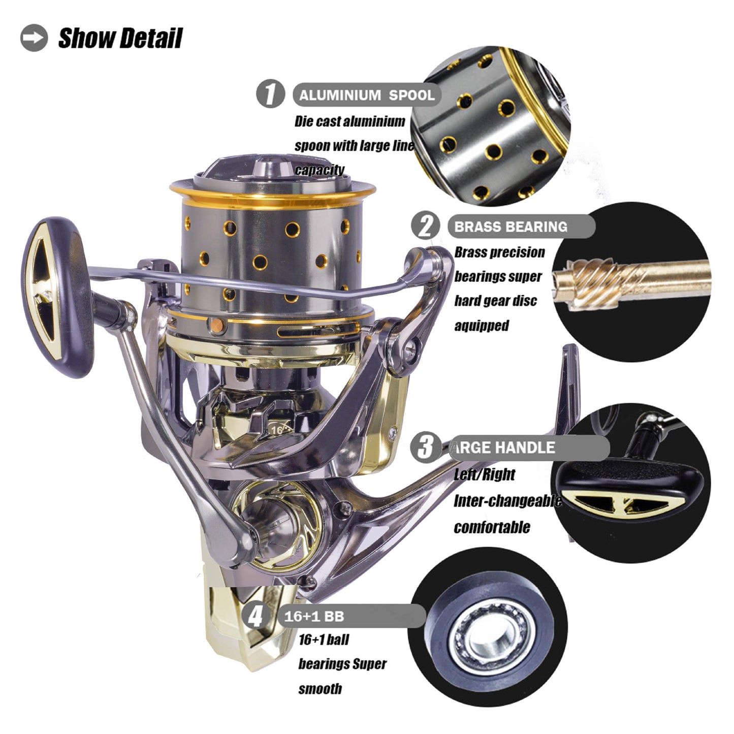 Full Metal Seawater fishing reel 8000 10000 12000