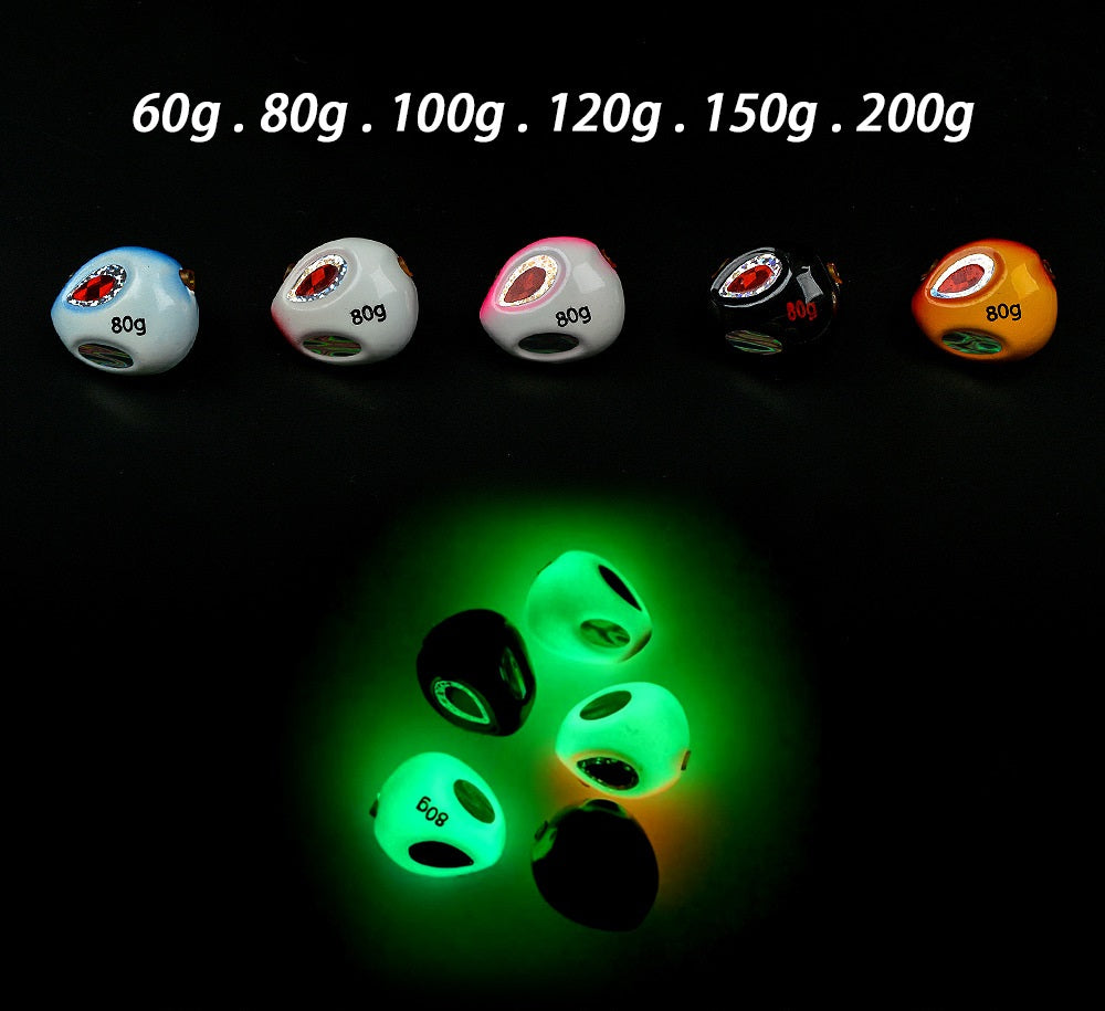海~拓#134 Slow Pitch Jigs Bait head skirt lure 60g 80g 100g 120g 150g 200g