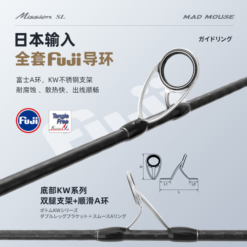 MAD MOUSE SL B63-2/3 Slow Pitch jigging fishing rod。