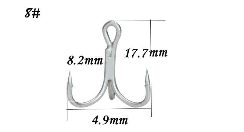 High quality 4X treble hook 28#-1 2 4 6 8 1/0 2/0 3/0 4/0