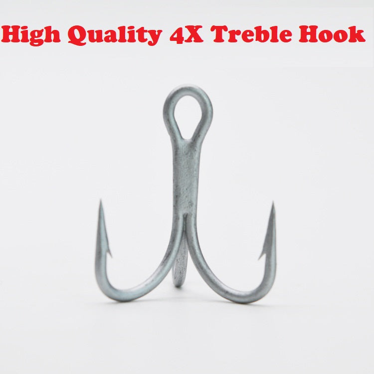High quality 4X treble hook 28#-1 2 4 6 8 1/0 2/0 3/0 4/0