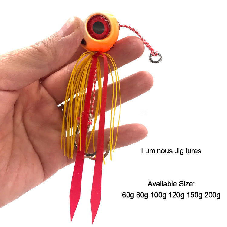 渔~挑#70 Jigs bait head skirt lure 60g 80g 100g 120g 150g 200g